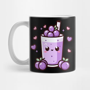 Cute Blueberry Kawaii Drink Illustration | Cute Design for Kawaii Lovers Mug